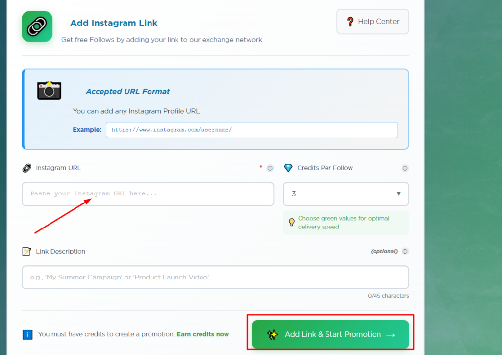 add link and start promotion add link and start promotion